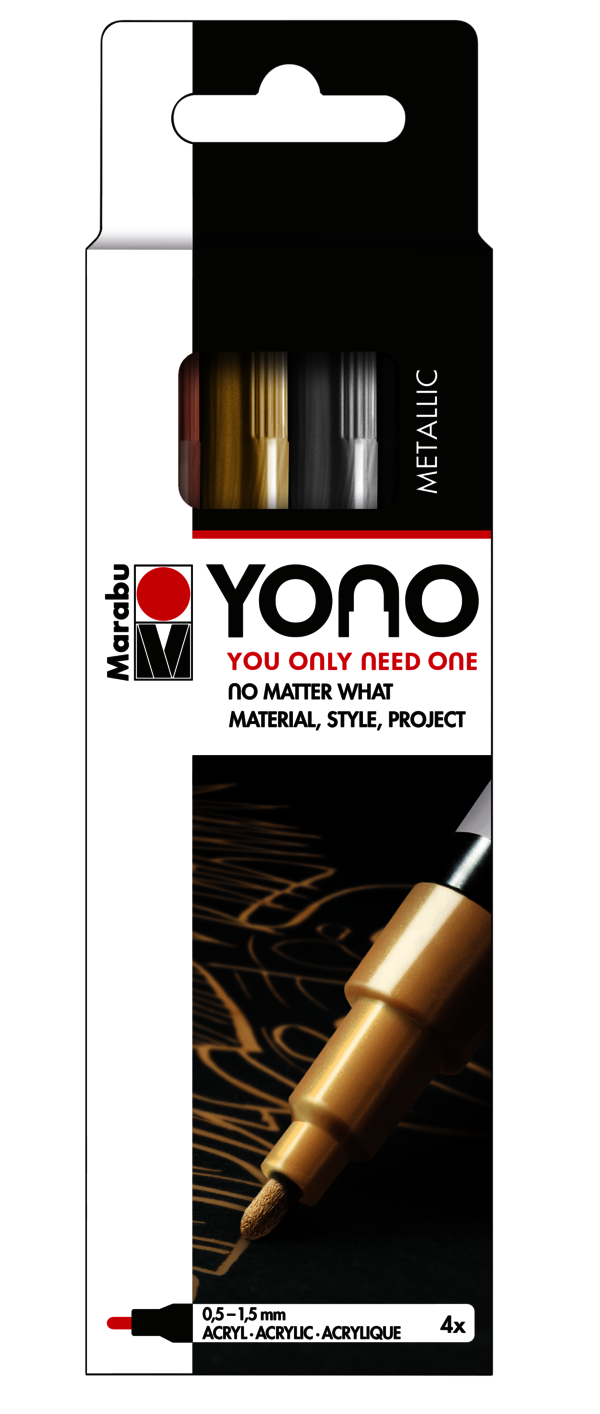 YONO Marker Set Metal 4 X 0,5 - 1,5 mm, súprava