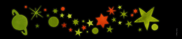 Glow in the dark Set STARS, súprava 3x15ml