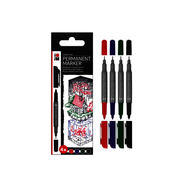 Permanent Marker Graphix ONCE UPON A TIME, súprava 4. popisovačov