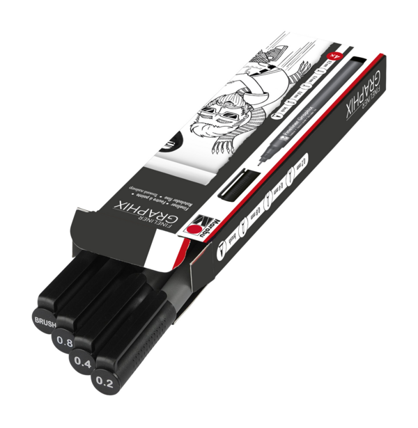 Permanent Marker Graphix ONCE UPON A TIME, súprava 4, popisovačov