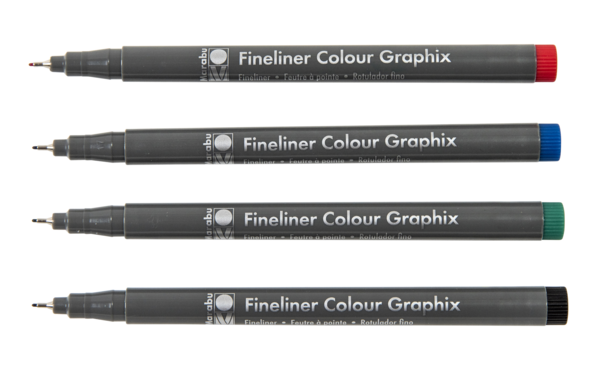 Fineliner Colour Graphix Skyline, súprava 4. popisovačov