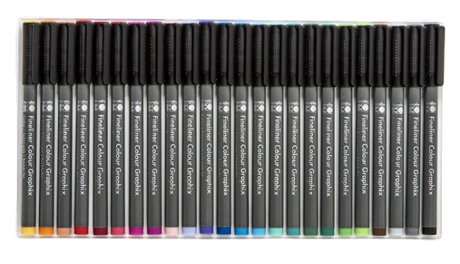 Fineliner Colour Graphix Hypnotize, súprava 24 popisovačov
