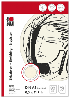 Papier Paper Pad Acrylic, DIN A4, 80 listov