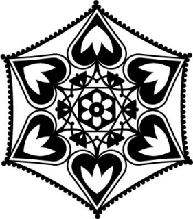 Šablóna Silhouette Framed Leaves 15x15 cm