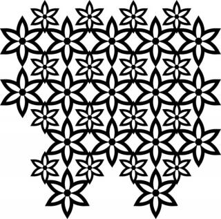 Šablóna Silhouette Floral Pattern 30x30 cm