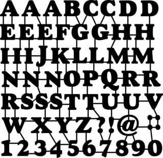 Šablóna Silhouette ABC & Numbers 30x30 cm