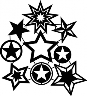 Šablóna Silhouette Star Collection 30x30 cm