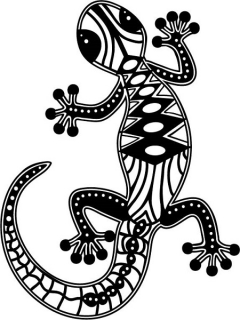 Šablóna Silhouette Climbing Gecko DIN A4