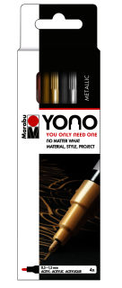 YONO Marker Set Metal 4 X 0,5 - 1,5 mm, súprava