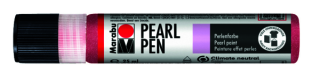 Pearl Pen 25ml, trblietavá červená