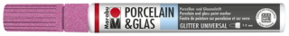Porcelain & Glas Painter 1-2mm, glitrová ružová