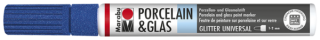 Porcelain & Glas Painter 1-2mm, glitrová modrá safír