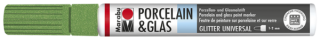 Porcelain & Glas Painter 1-2mm, glitrová zelená peridot