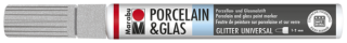 Porcelain & Glas Painter 1-2mm, glitrová strieborná