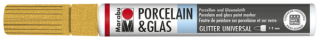 Porcelain & Glas Painter 1-2mm, glitrová zlatá