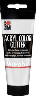 Acryl Color Glitter 100ml, strieborná