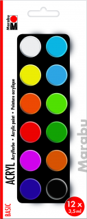 Acrylic Paints Set Basic 12x3,5ml