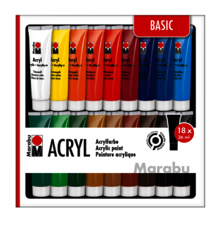 Acrylic Paints Set Basic 18x36ml