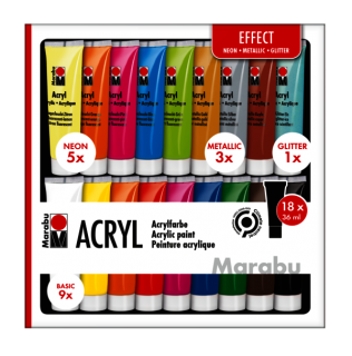 Acrylic Paints Set Effect 18x36ml