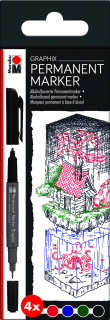 Permanent Marker Graphix ONCE UPON A TIME, súprava 4. popisovačov