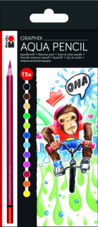 Aqua Pencil Graphix - Funky Monkey, súprava 12 akvarelových pasteliek