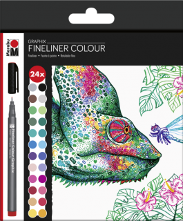 Fineliner Colour Graphix Hypnotize, súprava 24 popisovačov
