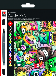 Aqua Pen Graphix - Mega Mash, súprava 12 popisovačov